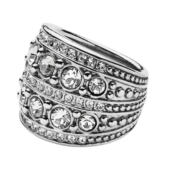 Dyrberg/Kern Arctica Swarovski Crystal ring - Picture 1 of 7